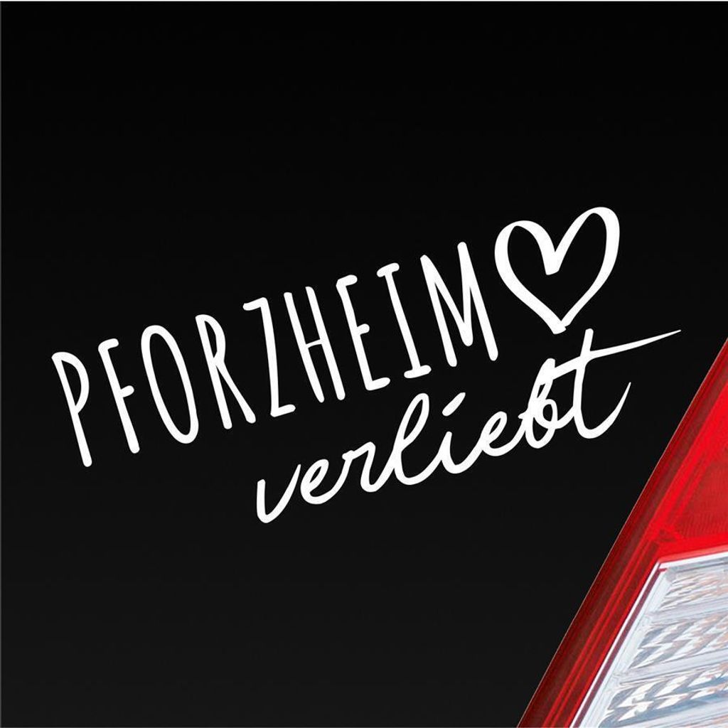 Auto Aufkleber Pforzheim verliebt Herz Stadt Heimat Liebe Produktbild 