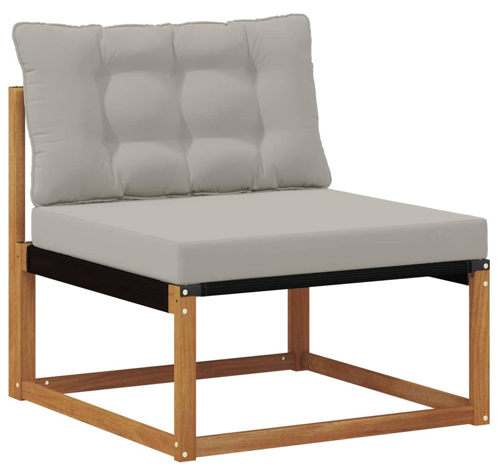 vidaXL Outdoor Mittelsofa Massivholz Akazie Natur