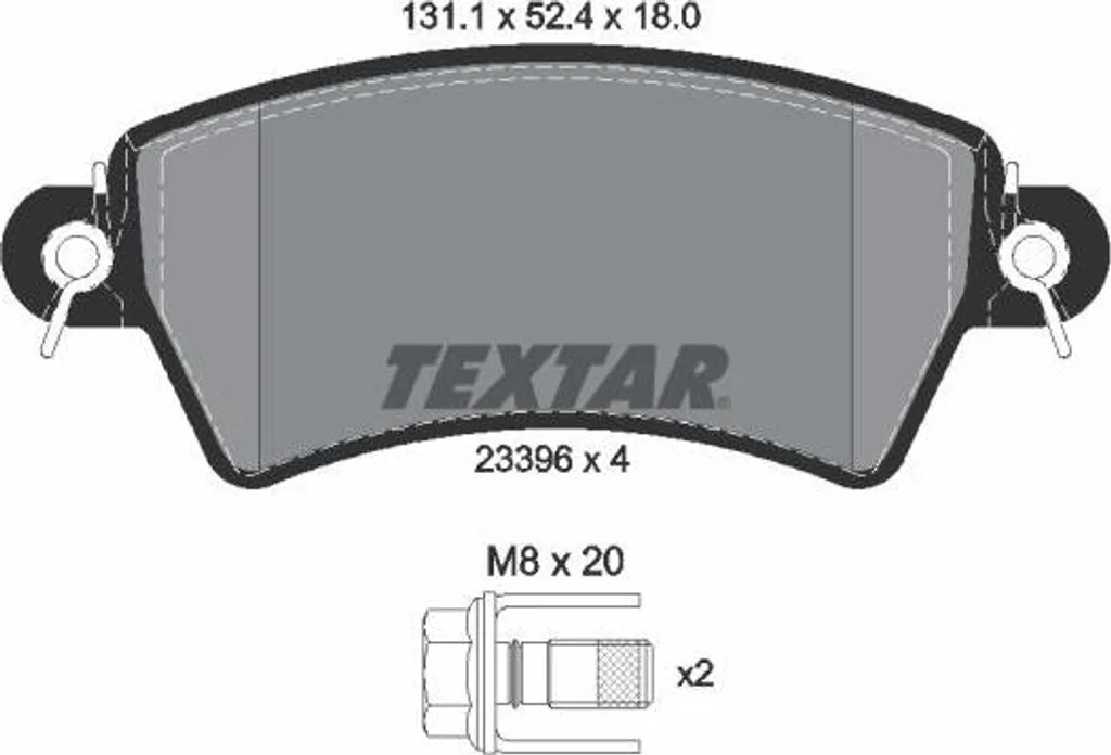 Plaquettes frein Peugeot 206 et 306 : Sécurité routière avec Textar 2339602