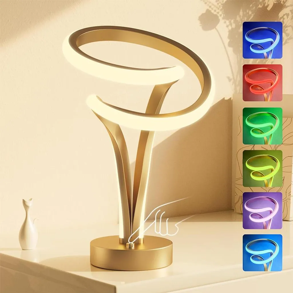 Lampe de chevet tactile LED spirale - Fini les interrupteurs difficiles - 2