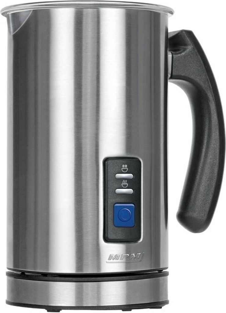 MPM MKW-03M Automatischer Milchaufschäumer, kabellos, elektrischer Milchaufschäumer und Milcherwärmer 500 ml Heiß-/Kaltaufschäumen, transparen...