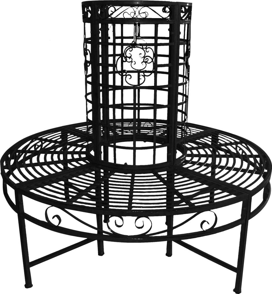 Garden Pleasure Baumbank Larissa 950253 schwarz Metall Produktbild 