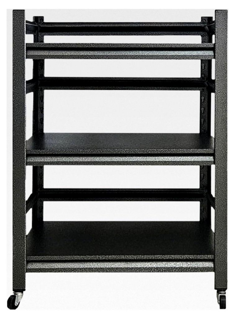 Metallregale für die Garage, Lagerregal im Industriedesign, höhenverstellbarer Regal-Organizer mit Rollen, Schwerlastregal für Speisekammer, Wä...