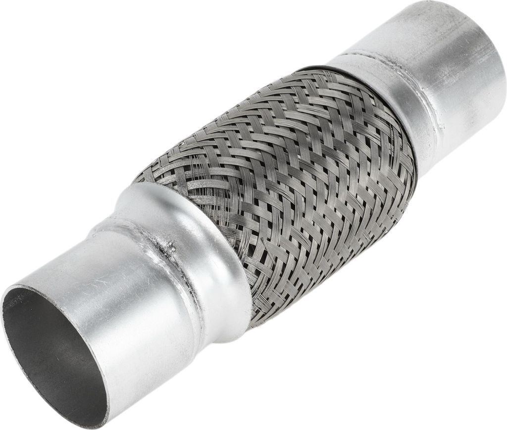 Auto Auspuff Flexrohr 2,55 Zoll Außendurchmesser Flexibles Geflochtenes Auspuffrohr | Universelles Flexibles Rohr Silberfarben 1 Stück