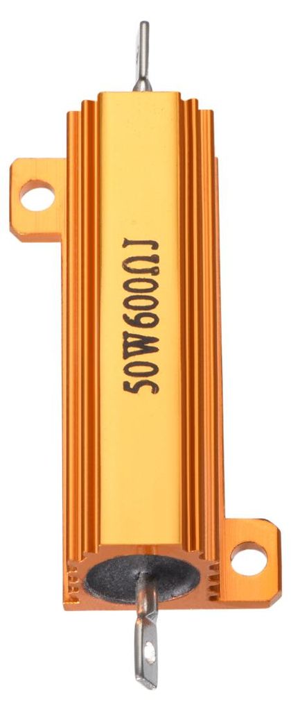 50W 600 Ohm 5% Aluminiumgeh?use Widerstand Schraubgewinde Geh?use Drahtgewickelter Lastwiderst?nde Goldton 1St