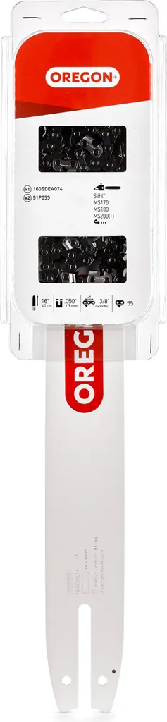 Oregon 543484: Kit Guida 40cm e 2 Catene Professionali 55 Maglie 3/8 - 9