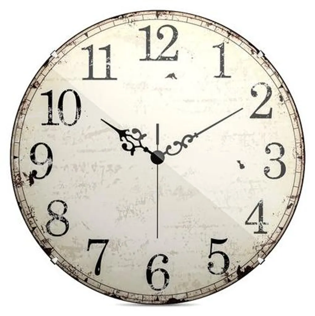 Horloge silencieuse sans sonnerie avec couvercle en verre protecteur