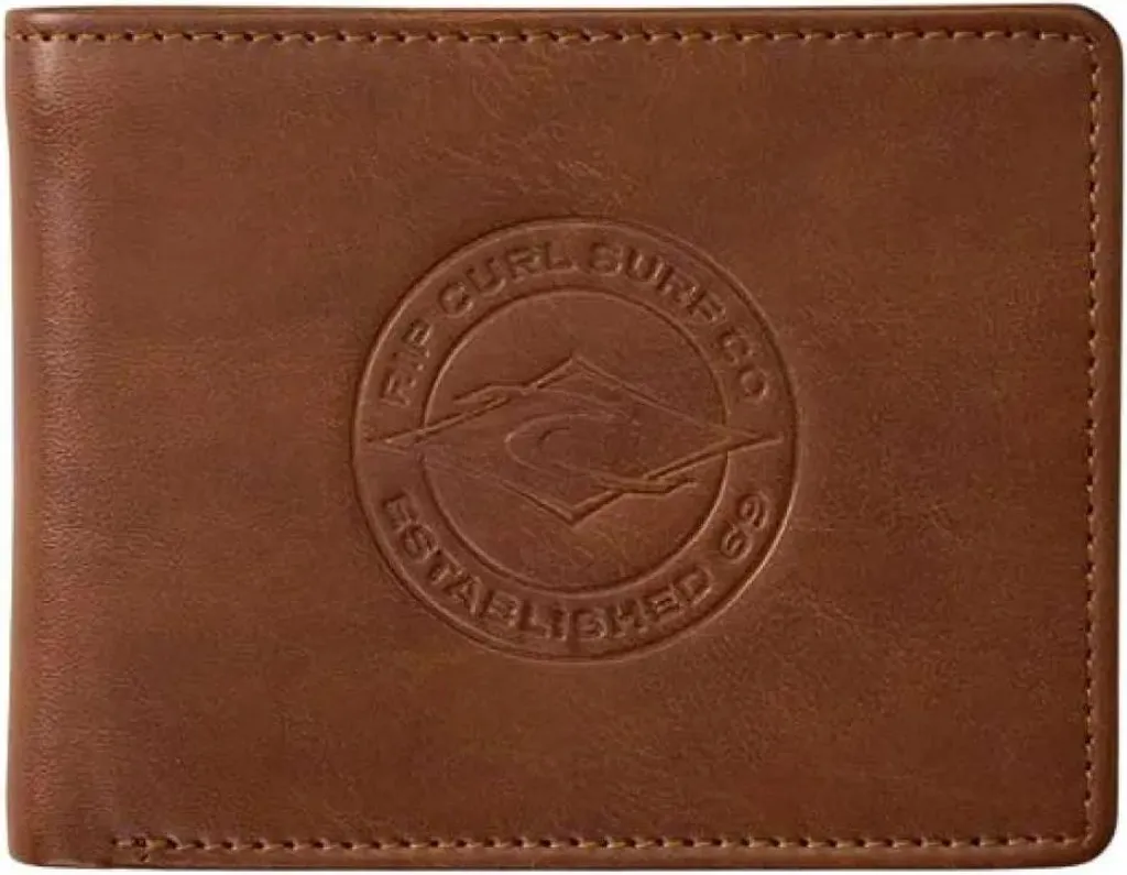 Portefeuille Rip Curl Stapler Marron Fin et Robuste contre l'Usure Homme