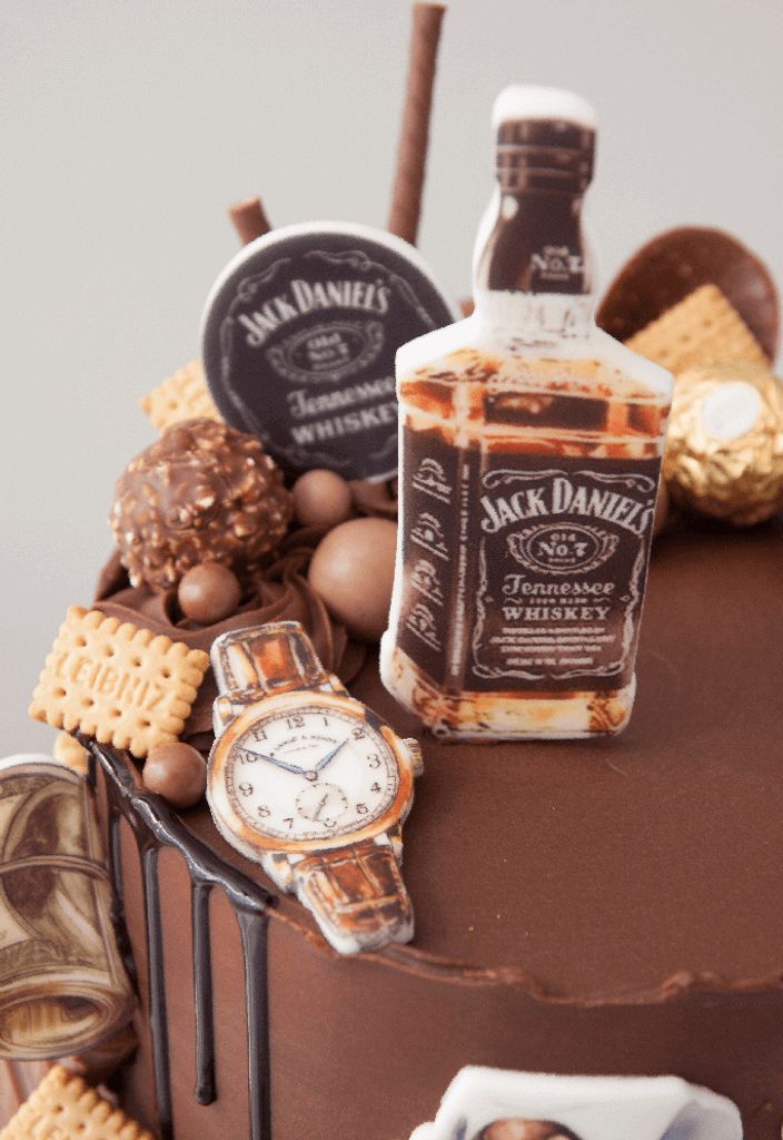Sweetfanaberia Tortendekoration WHISKEY 14 Teile Jack