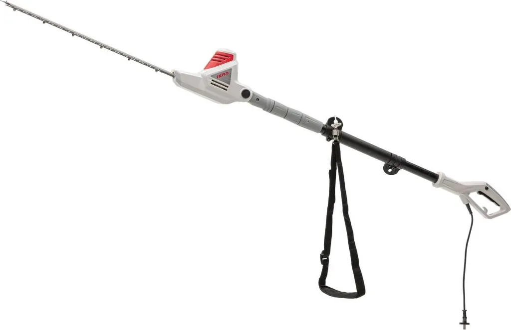 Taille-haie télescopique IKRA 600W : taillez en hauteur sans escabeau