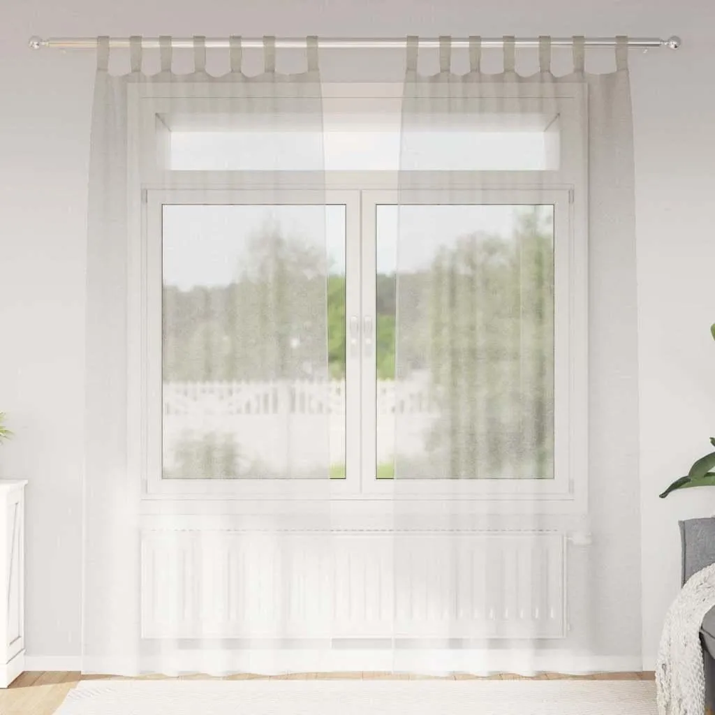 Coppia Tende Trasparenti Voile Crema 140x260 | Design Contemporaneo