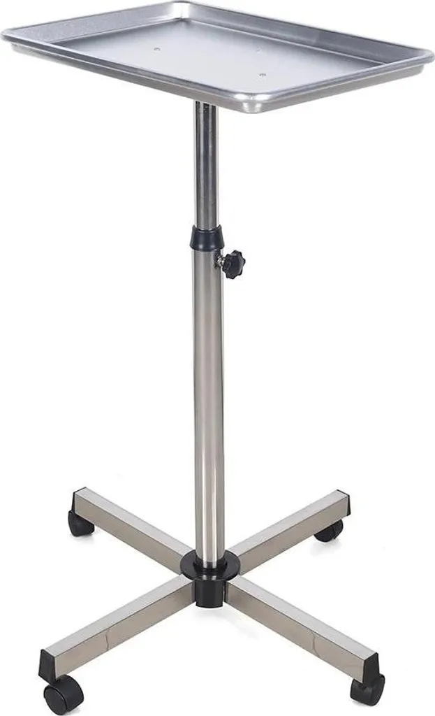 Carrello Parrucchiere Acciaio Inox Professionale con Ruote Argento