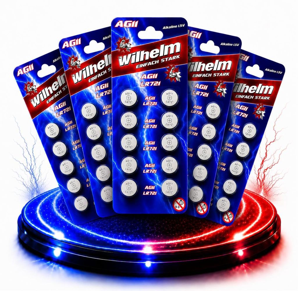 50 x Wilhelm AG11 LR721 LR58 362 Batterie Knopfzelle Produktbild 