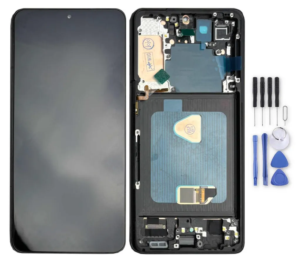 Écran Samsung Galaxy S21 Plus Noir Cassé ? Bloc LCD avec Cadre de Rechange