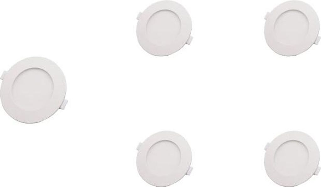 Spot LED Extra Flach Downlight Rund 6W Blanc (Pack de 5) - Blanc Chaud 2300K - 3500K