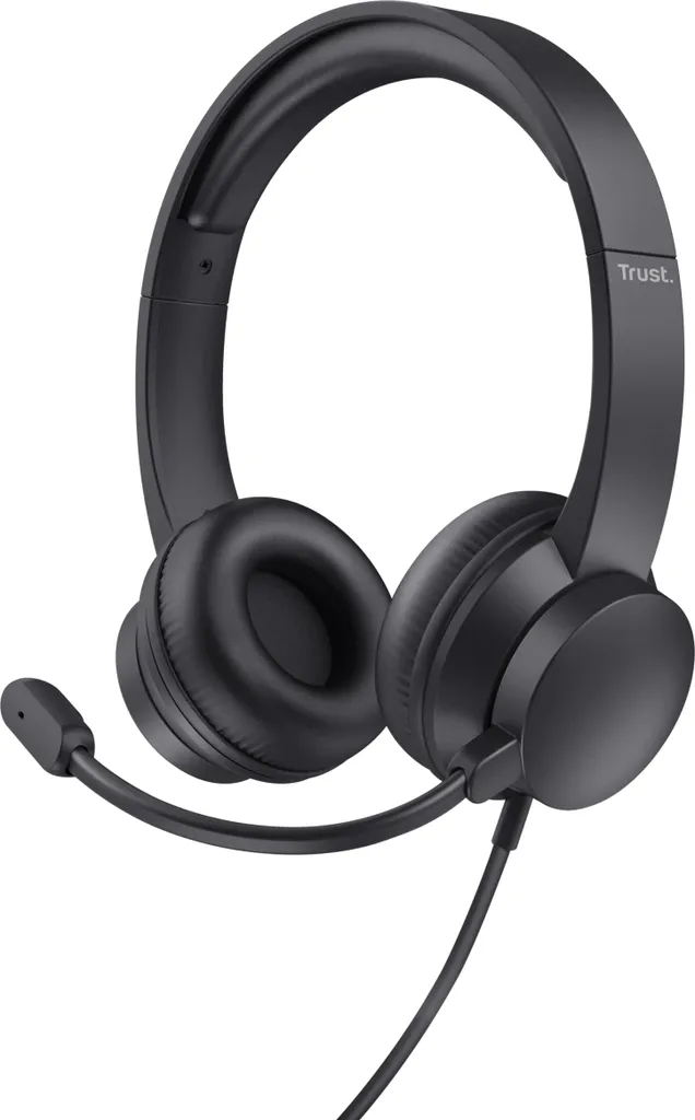 Cuffie Eco-Sostenibili Trust Ayda Nero - Leggerezza e Audio per Call