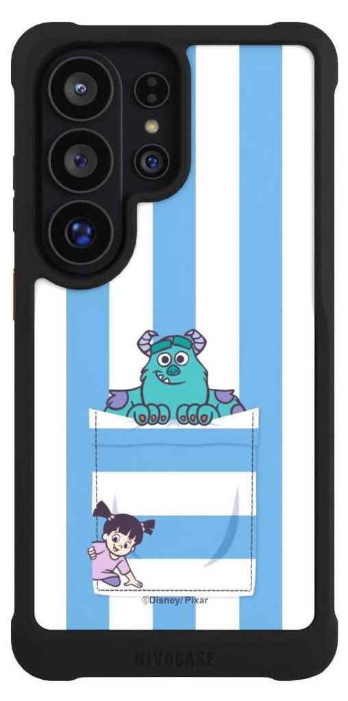 NIVOCASE Hülle für Samsung Galaxy S26 Ultra Stoßfeste Handyhülle NIVOmax Case Schwarz Disney Pixar Fanartikel Die Monster AG
