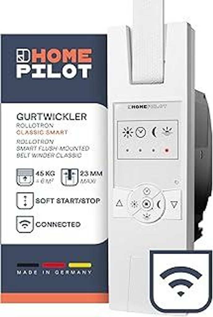 Home Pilot - Gurtwickler Classic smart, Rollladenantrieb kompatibel mit Gateway premium zur smarten App-Steuerung. Elektrischer Gurtwickler | Nachr...