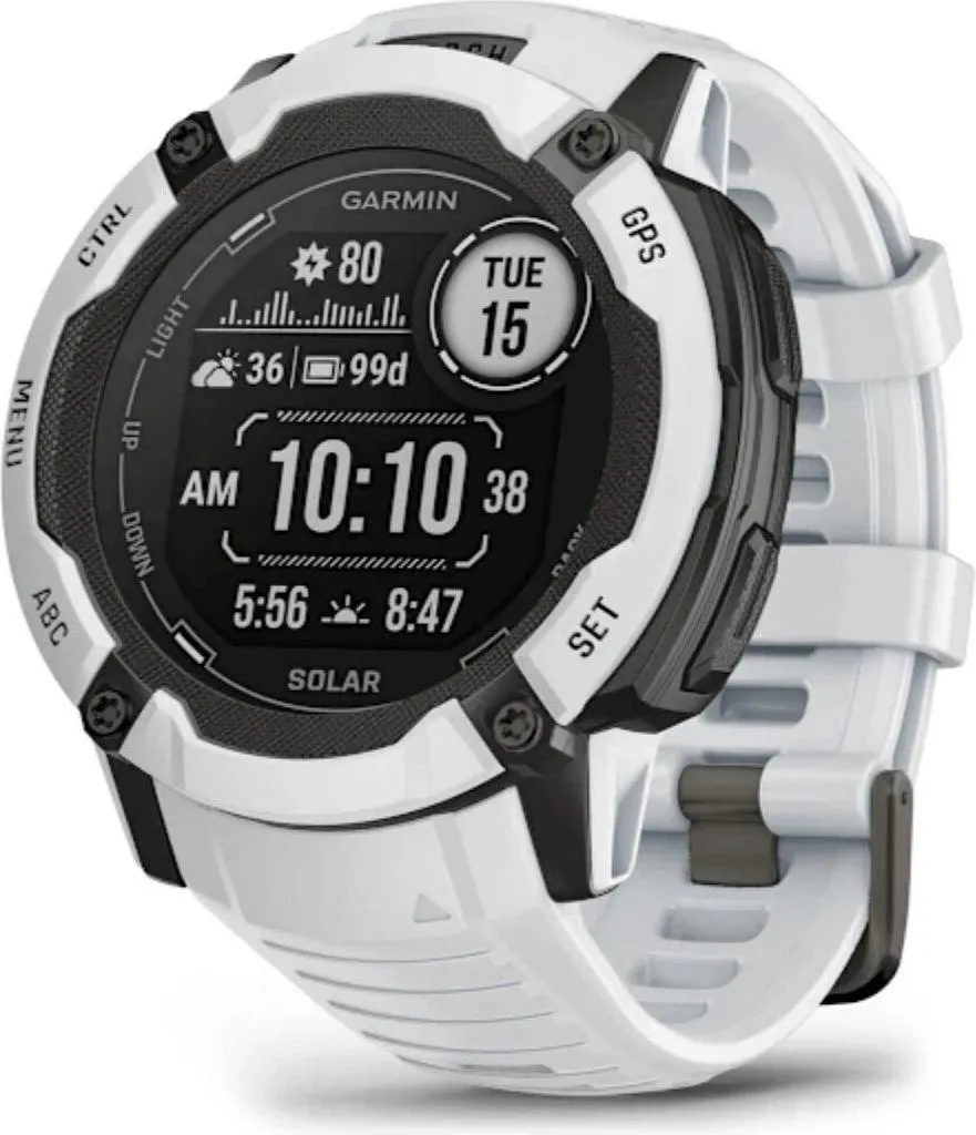 Montre connectée Garmin Instinct 2X Solar Blanc 1,1 pouce robuste