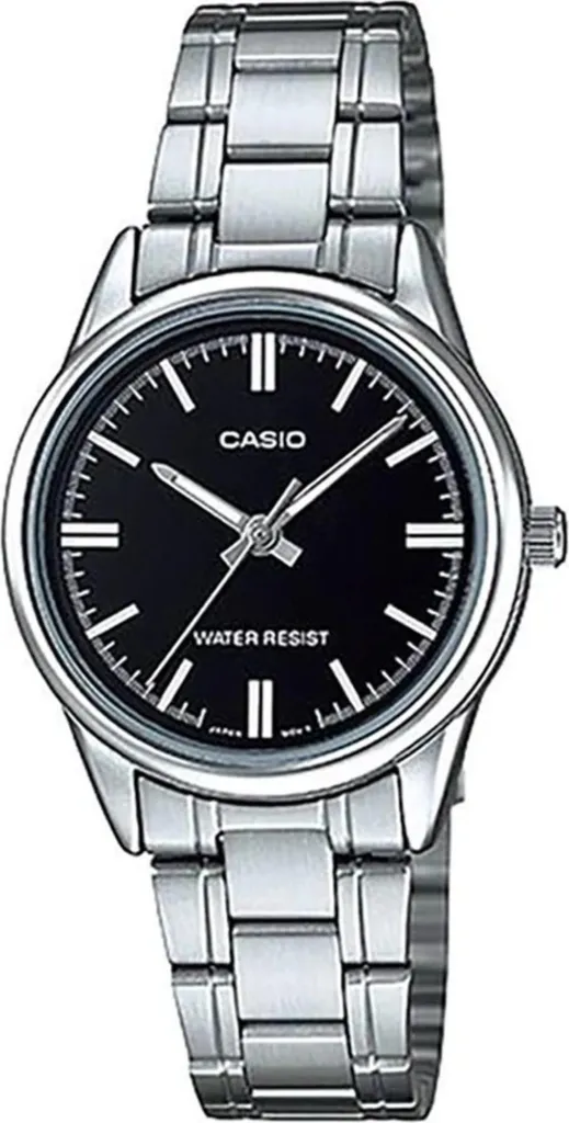 Montre Femme Casio Cadran Noir et Acier Inoxydable Haute Résistance