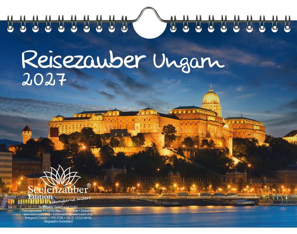 Reisezauber Ungarn DIN A5 Kalender für 2027 Budapest Reise Urlaub Ferien - Seelenzauber