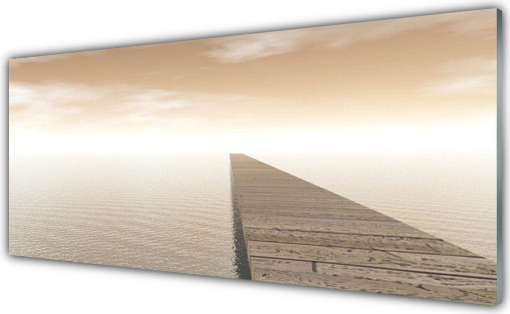 Küchenrückwand aus Glas 125x50cm Spritzschutz Meer Brücker Architektur