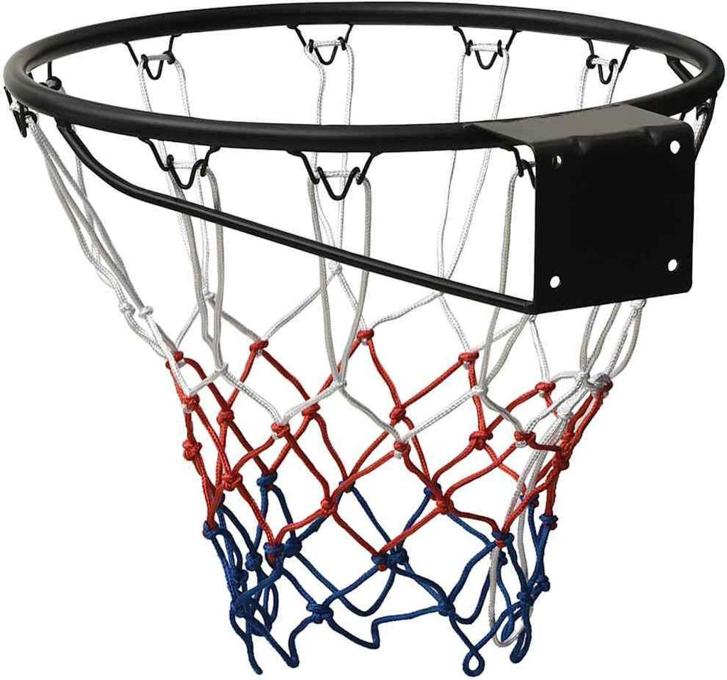 vidaXL Basketballring Schwarz 45 cm Stahl Produktbild 4