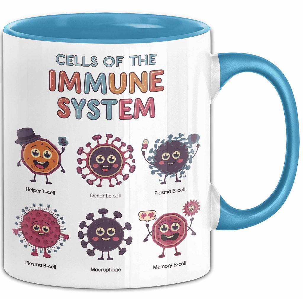 Biologe Tasse Geschenk Zellen Des Immunsystems Geschenkidee (Blau)