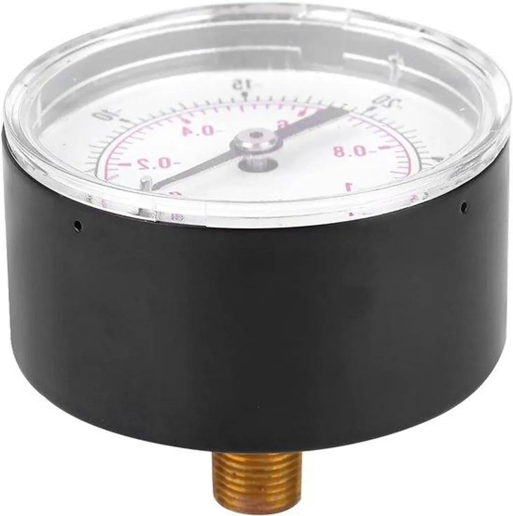 Manomètre 50 mm 1/8 pouce -1 à 0 bar pour Vide d'Eau, Air et Huile