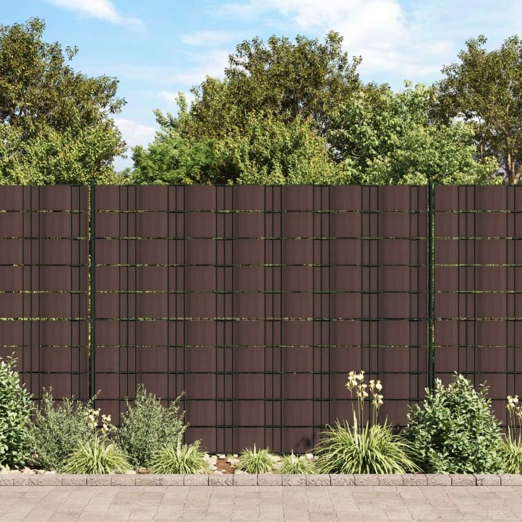 Best Möbel Garten-Sichtschutz 4er Set PVC 35x0,19 m Braun - Zaunfelder 1parcel CHY11863