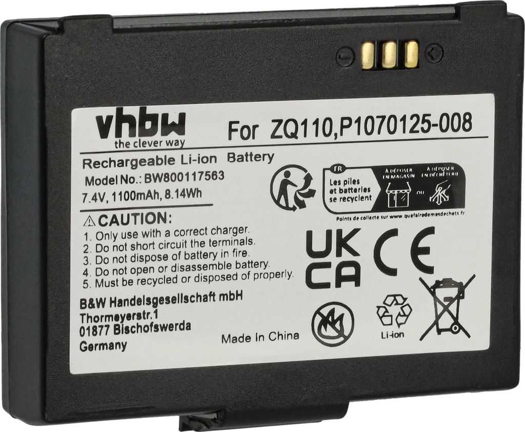 vhbw Akku kompatibel mit Bixolon SPP-R200II, SPP-R200/II, Produktbild 