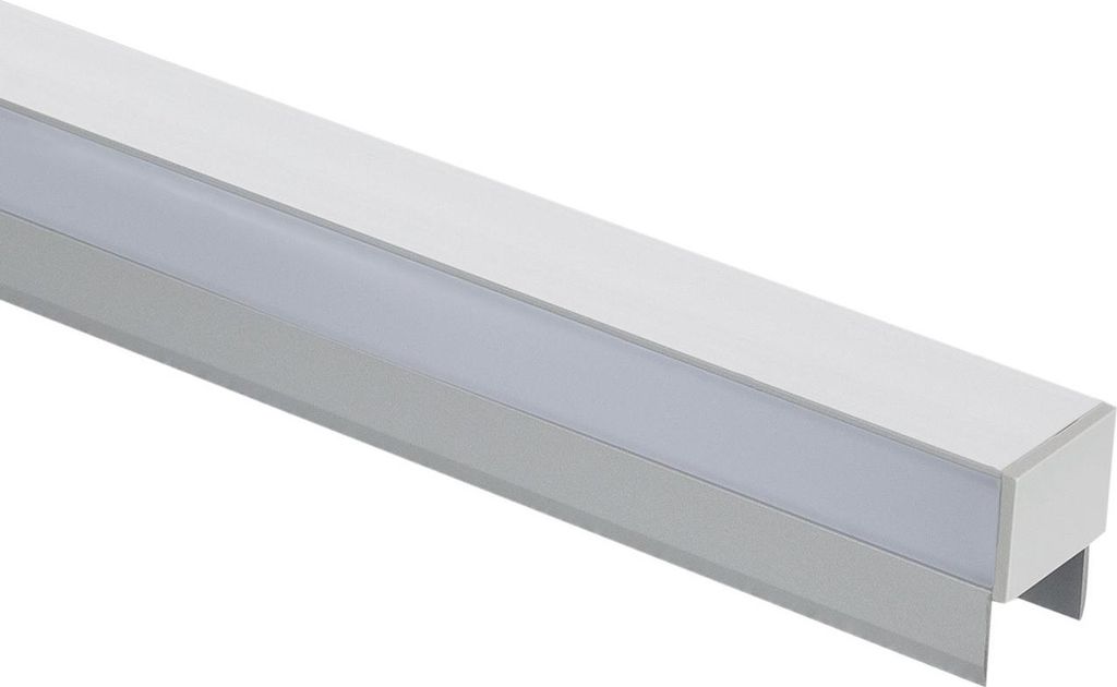 Aluminiumprofil Ablage mit Durchgehender Abdeckung für LED-Streifen bis zu 12mm