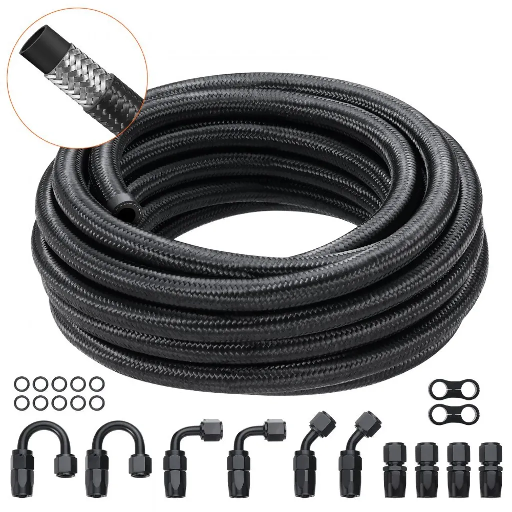 Kit Linea Carburante 8-AN 609cm Acciaio Inox - Tubo Benzina Professionale
