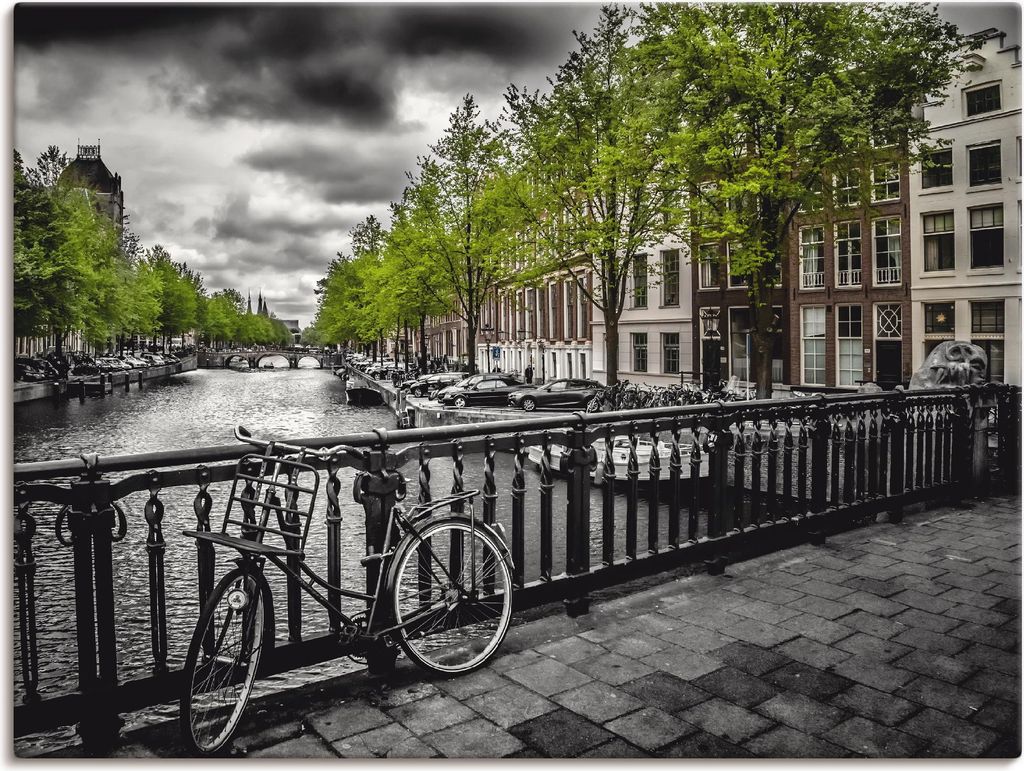 ARTland Leinwandbild Amsterdam Keizergracht II Größe: 80x60 cm