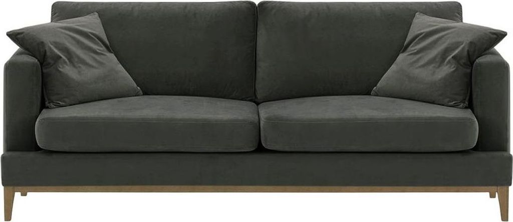 Dreisitzer-Sofa Covex Wood-Velluto 19-wax black