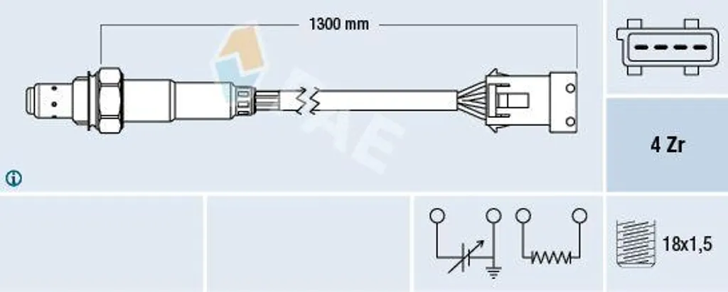 Sonde d'oxygène FAE 77210 capteur de diagnostic pour 406
