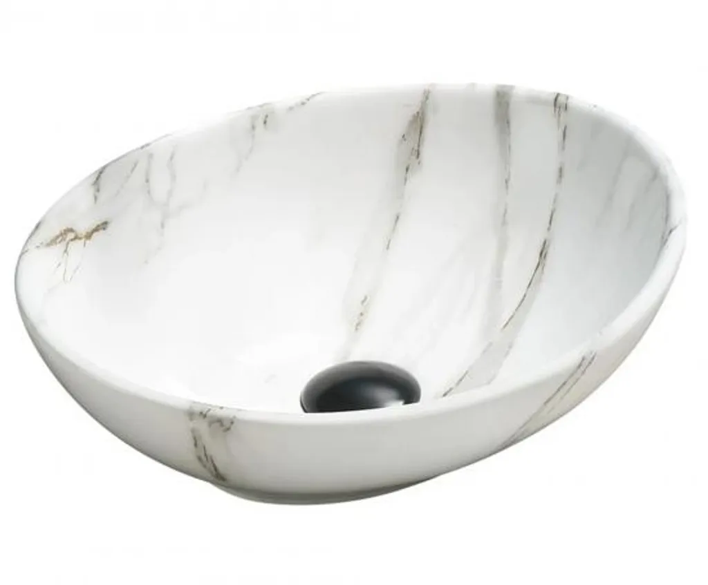 Lavabo MEXEN ELZA in pietra bianca grezza 40 cm
