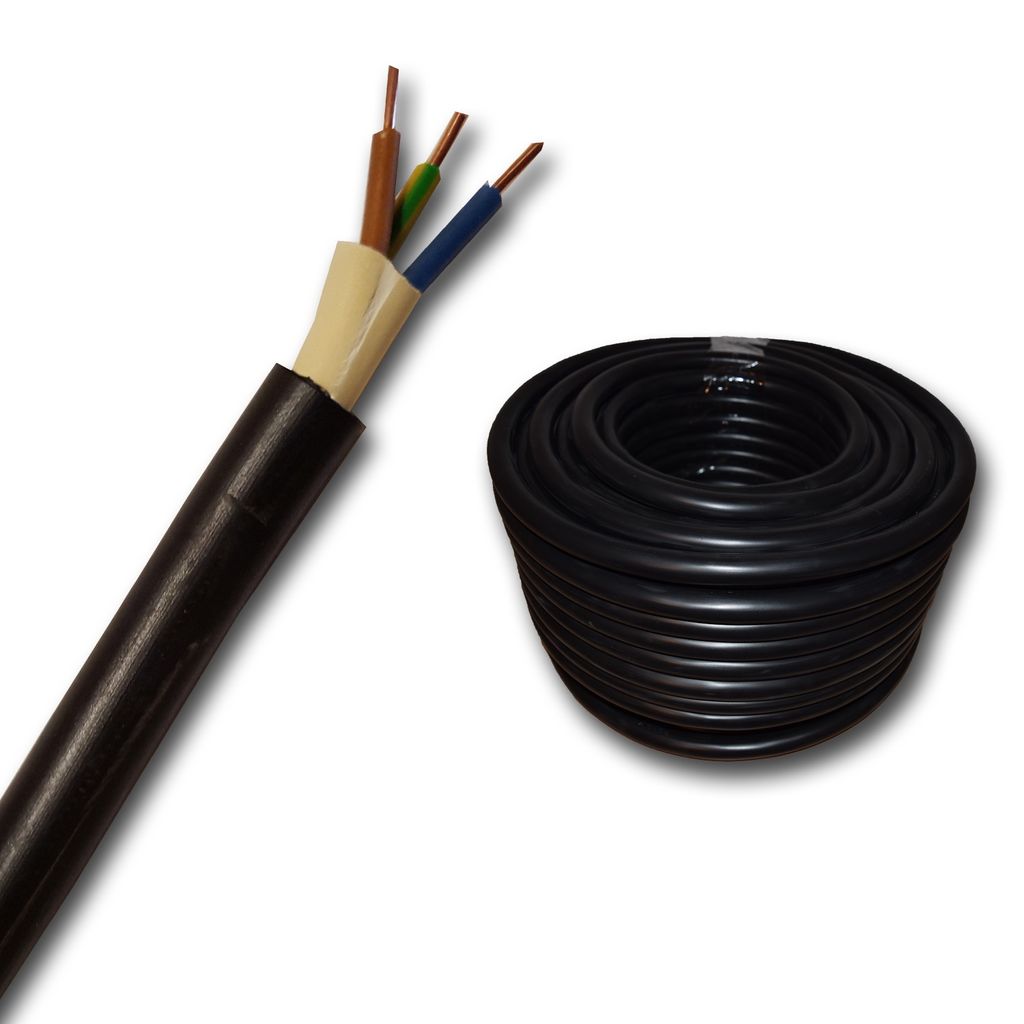 0,68€/m100m NYY-J 3x1,5mm² Erdkabel Starkstromkabel Elektrokabel 