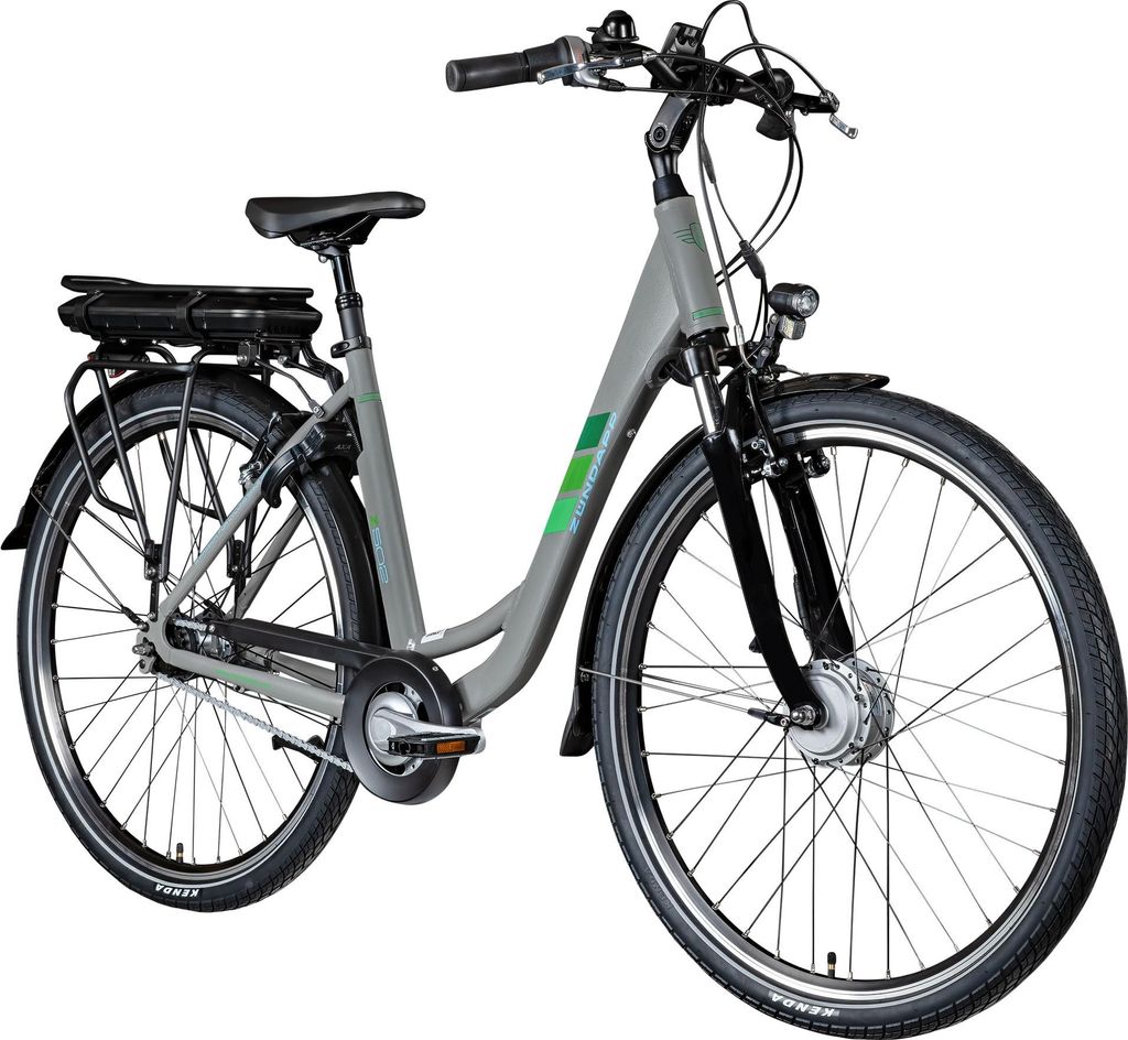 Zündapp Z502 E Bike Damen 28 Zoll Pedelec 155-180 cm Elektrofahrrad grau/grün 50 cm