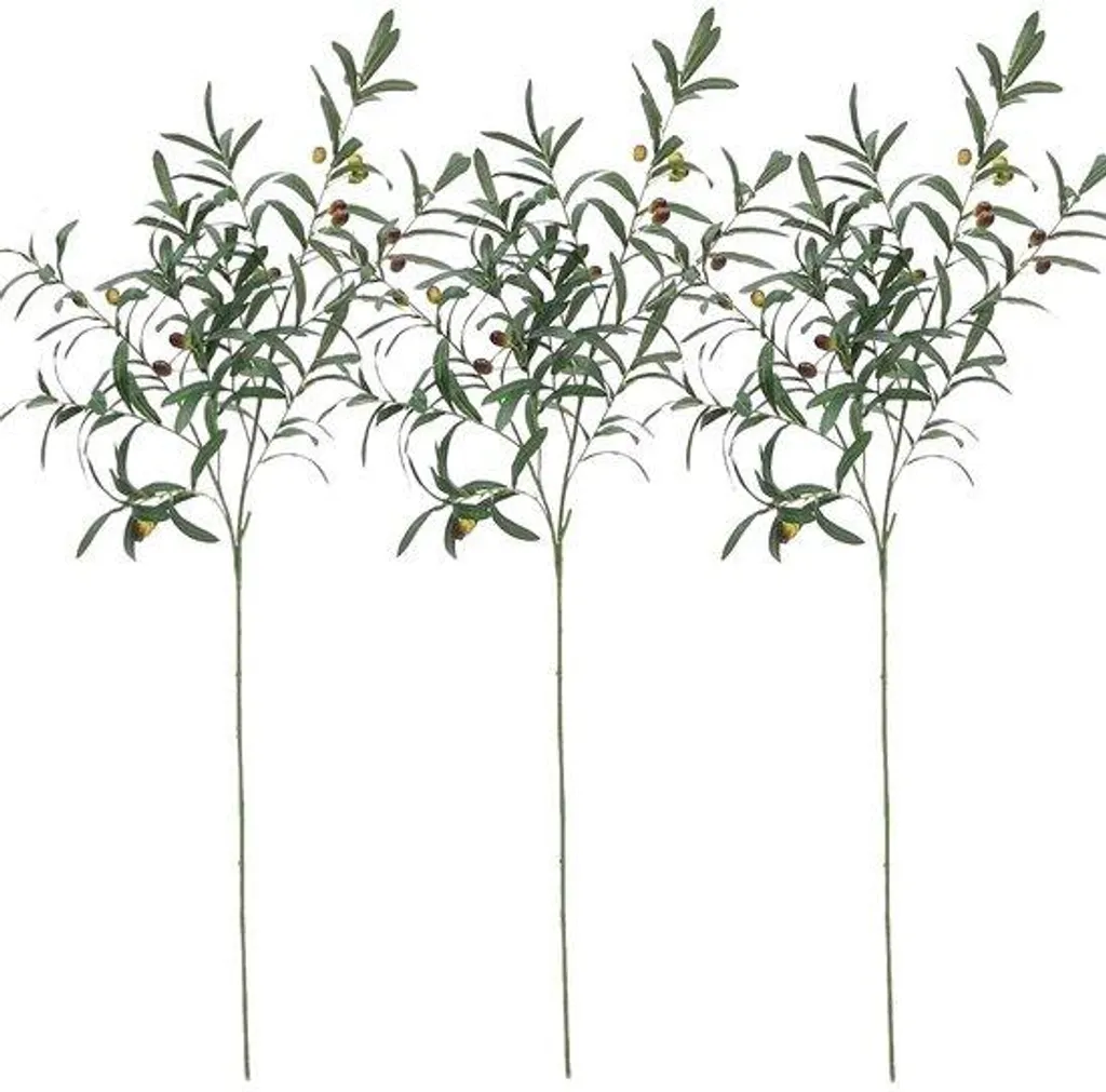 Plante artificielle : branche d'olivier 100 cm pour décoration de table