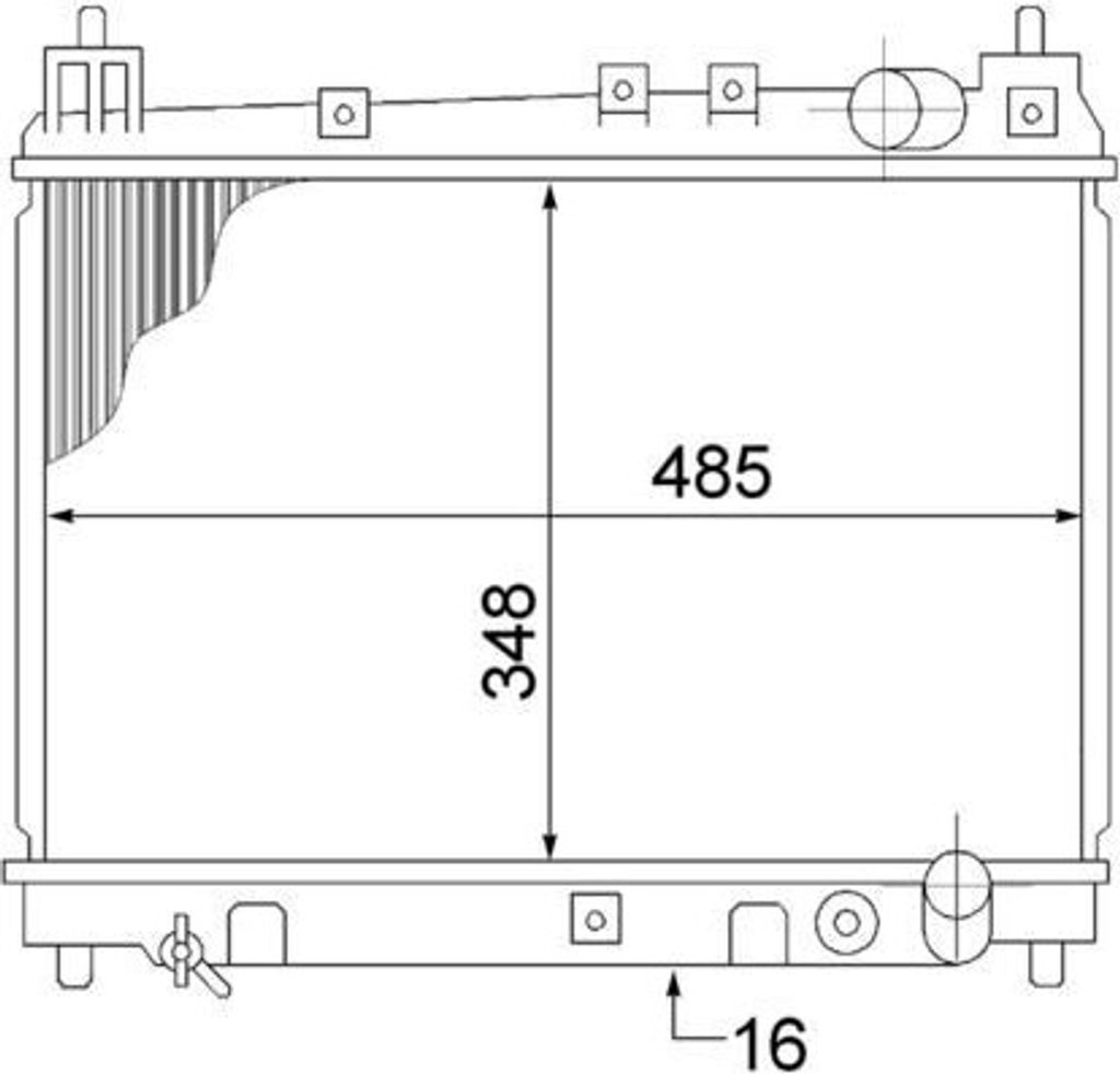 MAHLE CR 1524 000S Kühler Wasserkühler Motorkühler für TOYOTA Yaris Schrägheck (P1) Yaris Verso (P2) Echo Limousine (P1)