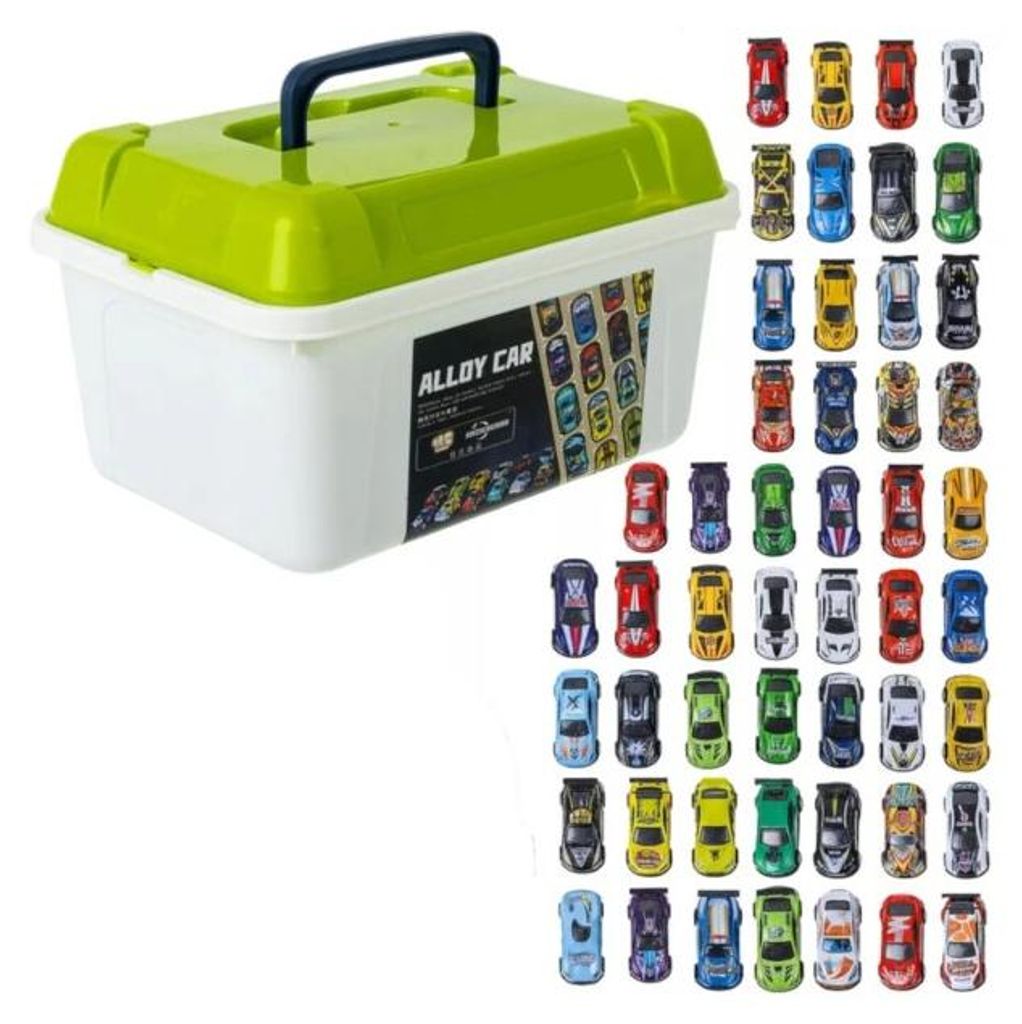 Set mit 50 motorisierten Autos im Koffer Produktbild 