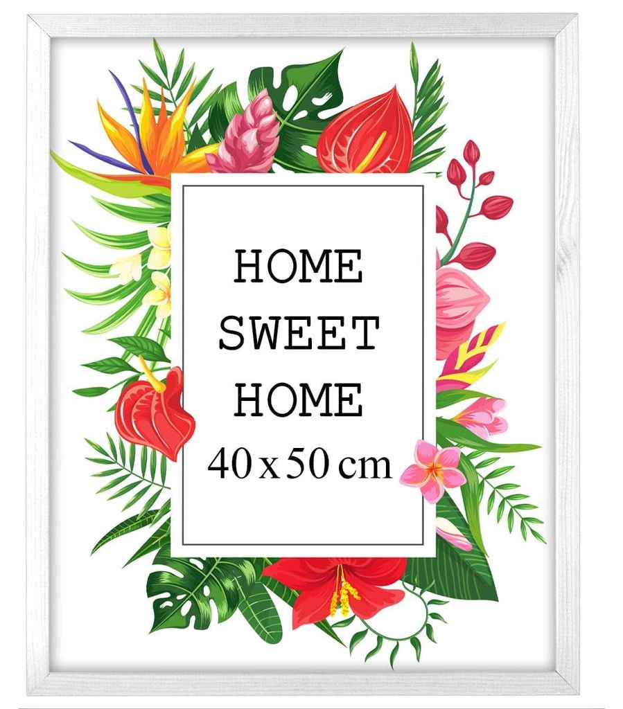 Rám na obrázky MG Design, bílý, 40 x 50 cm – vyrobený z Obrázek produktu 