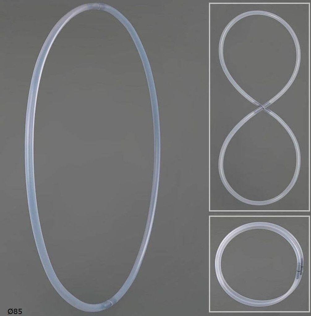 Faltbarer Hula Hoop Rohling, PP (Polypropylen) 19mm, Transparent, Ø85cm