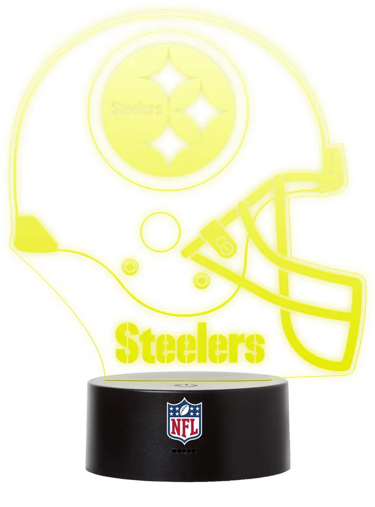 Veilleuse LED NFL Pittsburgh Steelers forme casque HELM pour décoration