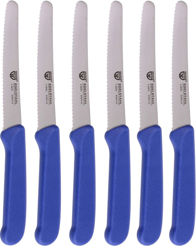 GRÄWE Tafel- Brötchenmesser / Frühstücksmesser Set blau Produktbild 
