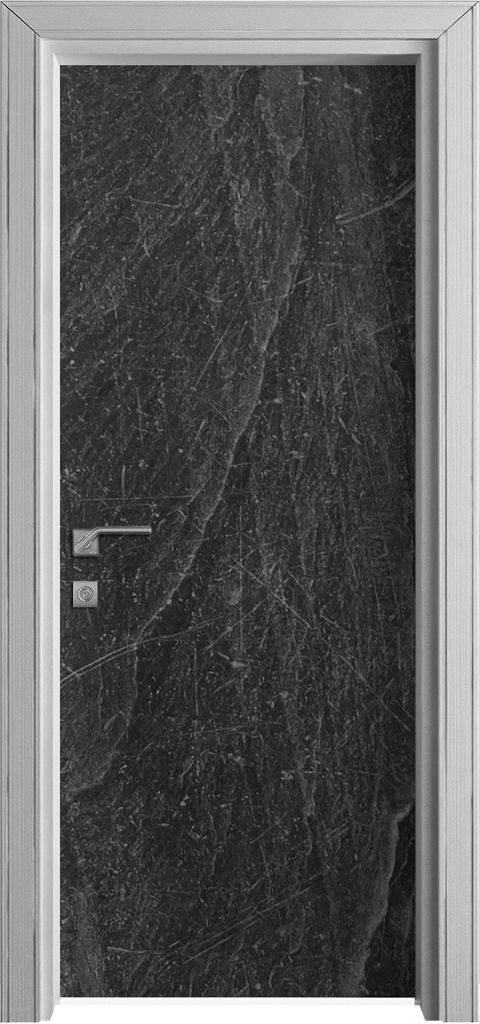 Tür Selbstklebende 80x210 cm Türfolie Türtapete Klebefolie - schwarze Stein