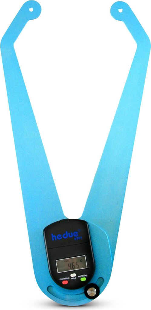 A digital caliper tool on a white background.