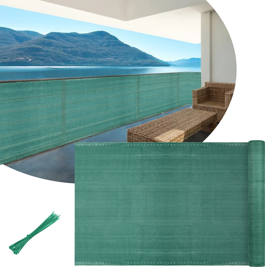 Rete Ombreggiante 1.8x20m TolleTour HDPE 150g Verde | Frangivista Professionale - 1