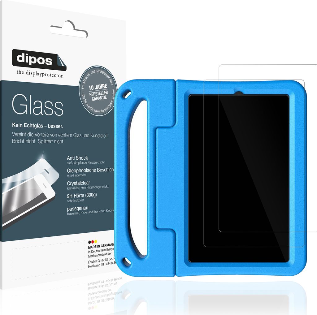 2x Schutzfolie für Alldocube KizPad Pro - Anti-Shock 9H Folie dipos Glass Kunststoffglas